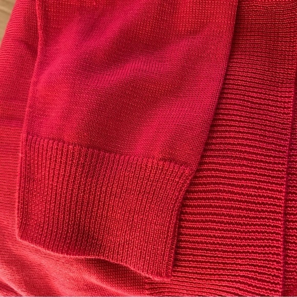 NEW York & Company Orange Red Cardigan Sweater Size Medium - Picture 5 of 8
